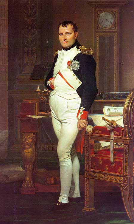 Наполеон в cвоём кабинете, Жак Луи Давид (1812).