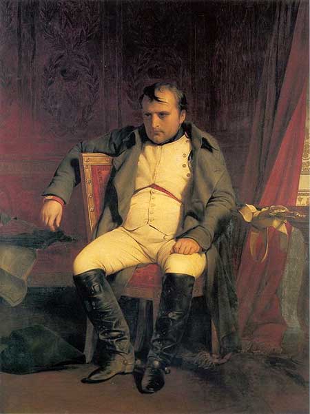 Наполеон Бонапарт после отречения во дворце Фонтенбло, Поль Деларош.
